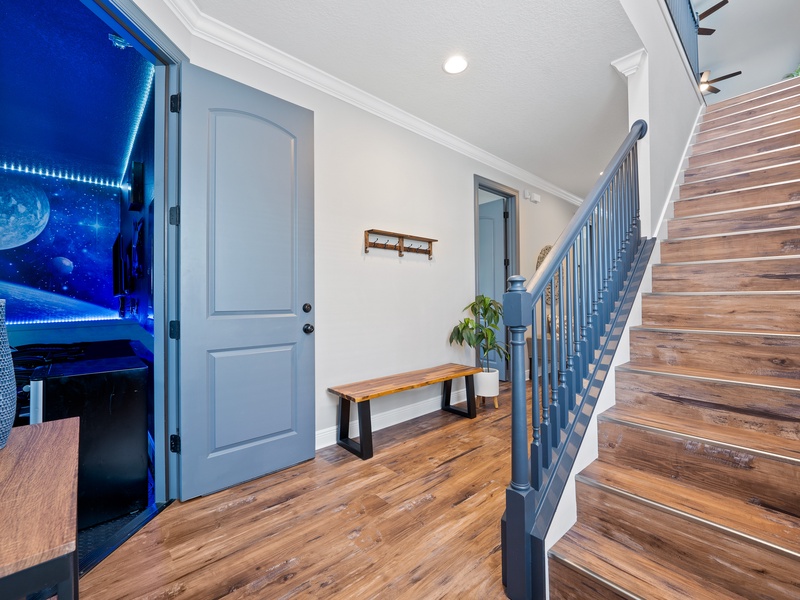 You won't have a boring day at the space-themed game room.