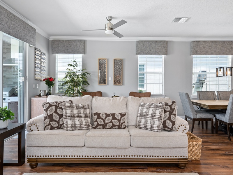 Enjoy time with your family at the stylish but comfortable living room area.