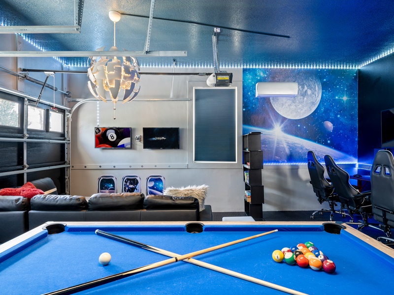 Challenge each other to a fun-filled match on the pool table.