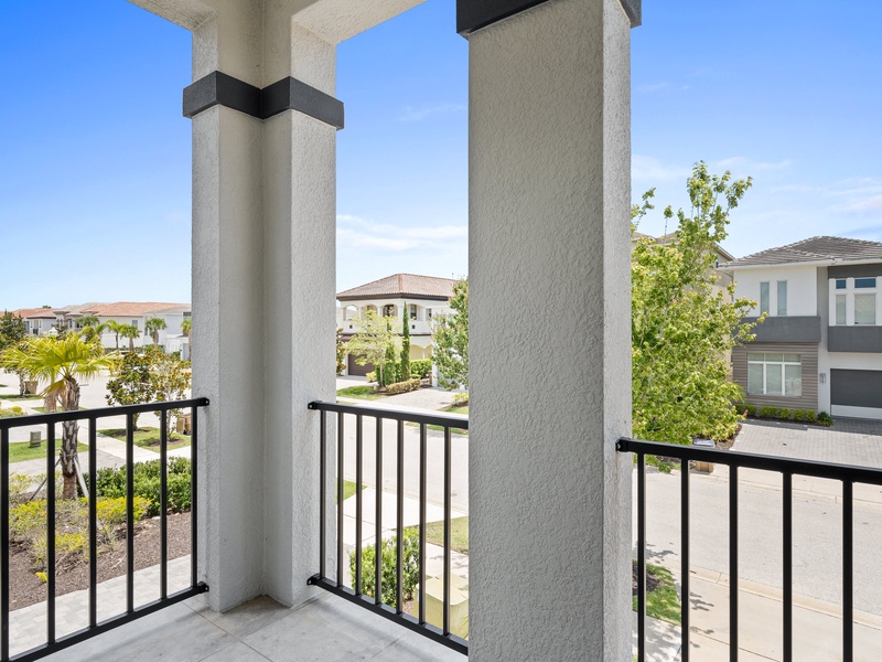 Third guestroom on the second floor comes with a private balcony.