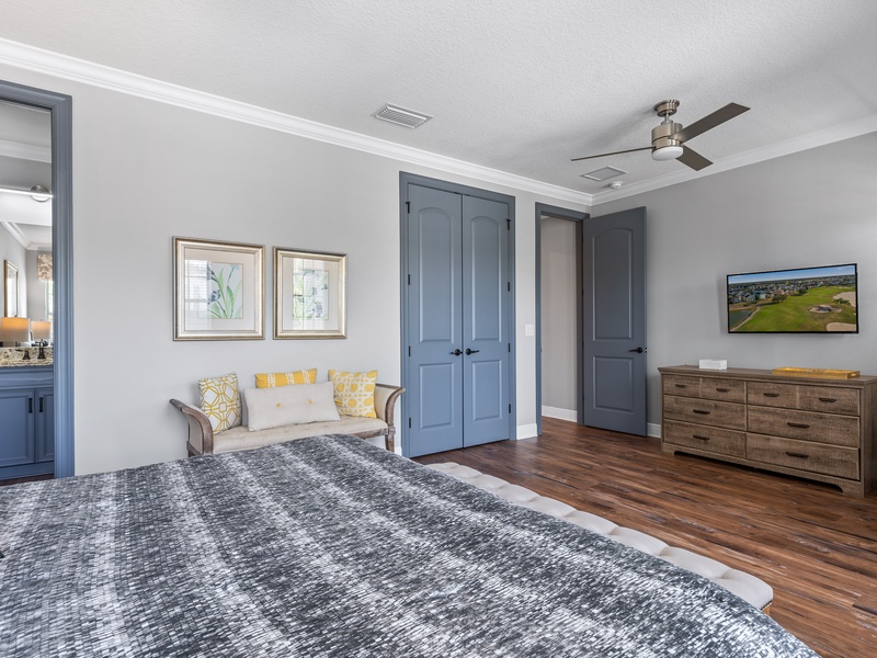 Flat-screen TV in each bedroom for relaxing entertainment.