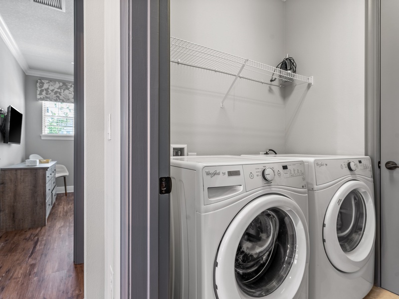 Need to do laundry? Washer and dryer for your use at the unit.