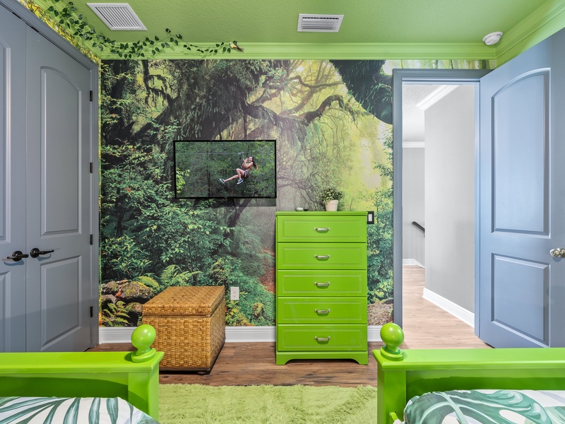 Flat-screen TV in each bedroom for relaxing entertainment.