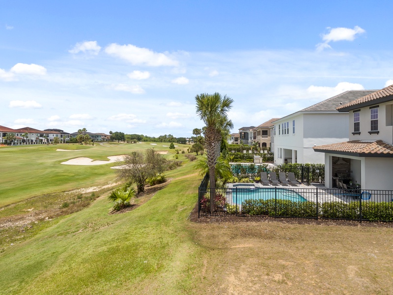 The house offers breathtaking views of Reunion Resort's picturesque golf course.