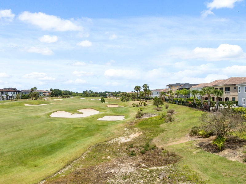 The house offers breathtaking views of Reunion Resort's picturesque golf course.