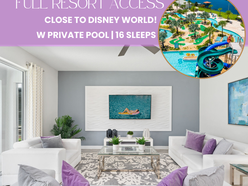 Spend your holiday in a home with full resort access!