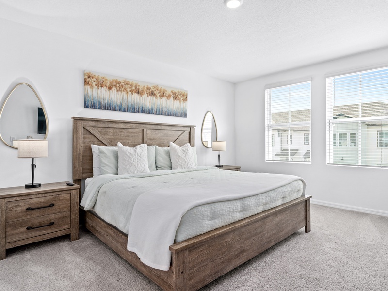 Rest in our high quality beds after a long day at the parks.