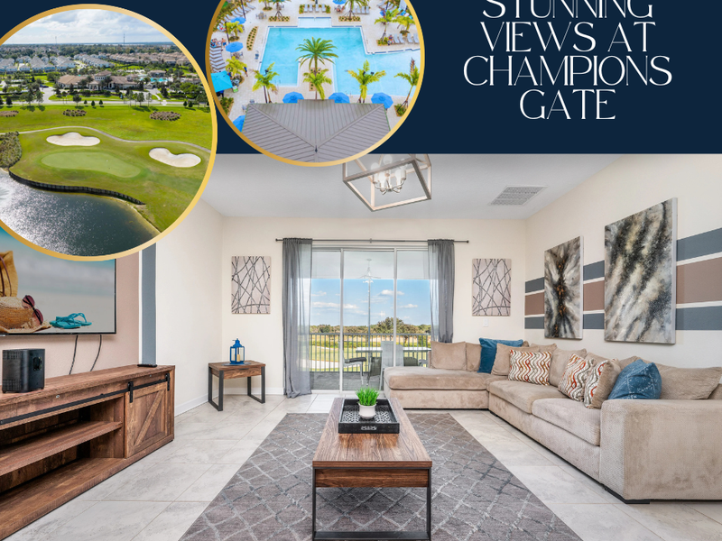 Fully-Furnished Townhouse in Champions Gate Resort, 3BR/2BA