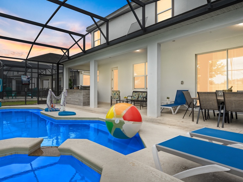 Enjoy Florida's sunshine by your private pool, play a friendly game of water volleyball or basketball, and fire up the grill for the perfect outdoor gathering