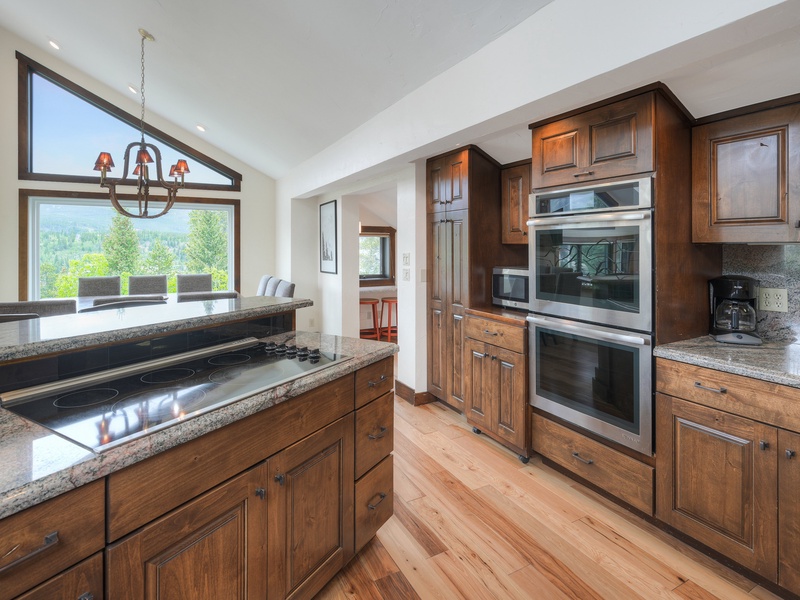 Chef's kitchen with plenty of built-in and small appliances