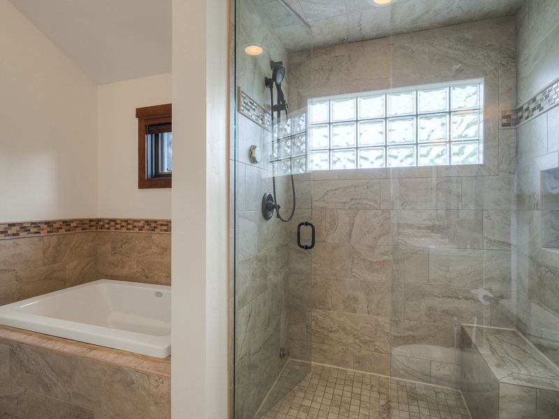 Primary Bedroom's ensuite (Level 3):  walk-in shower, two vanities, soaking tub