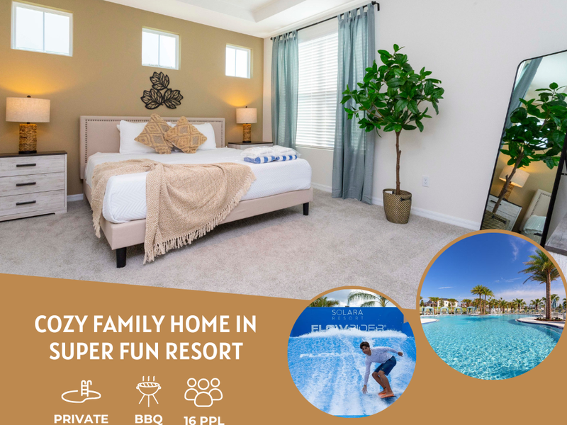 Have an amazing holiday at Solara resort, with a wave simulator, splash pad, fitness center and more!