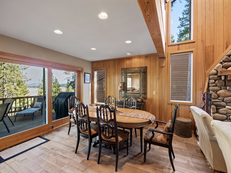 Dining table with seating for six