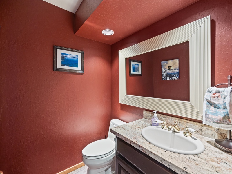 Half bath on the main floor of the home