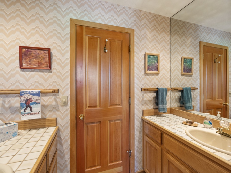 Different view of shared bath upstairs