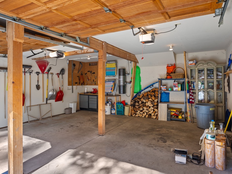 Alternate view of the garage, with convenient access to the interior of the home