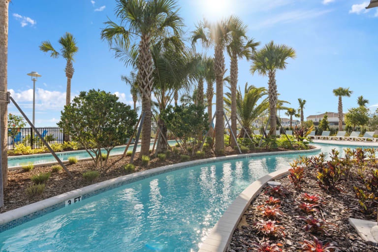 The newly opened amenity center at Windsor Cay features a zero-entry resort pool, lazy river, fitness center, and so much more!