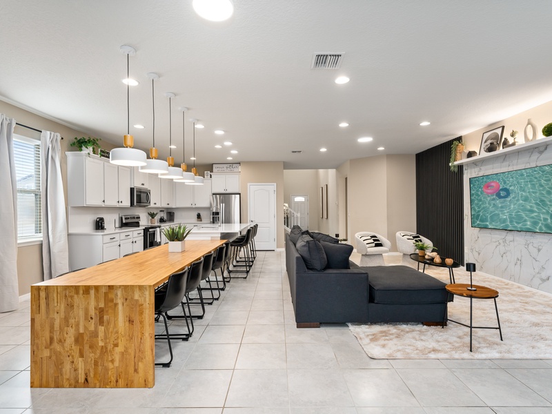 Stylish, modern open-concept spaces perfect for enjoying holidays with friends and family.