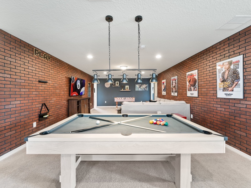 Challenge your friends and family to a fun game of pool.