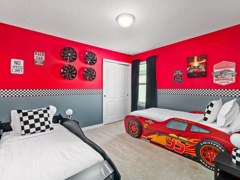 This vibrant and playful room is designed to spark the imagination of both your little ones and the young at heart.