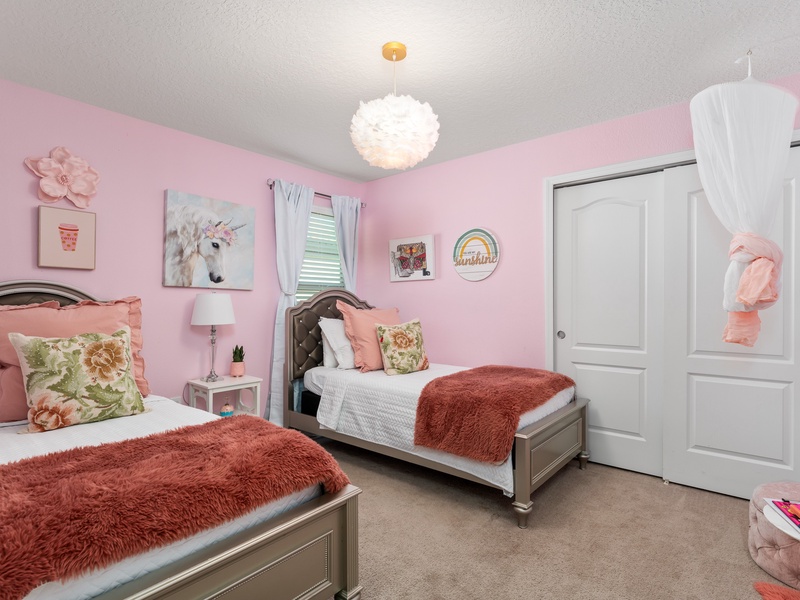 This room exudes charm, creating a magical and restful retreat.