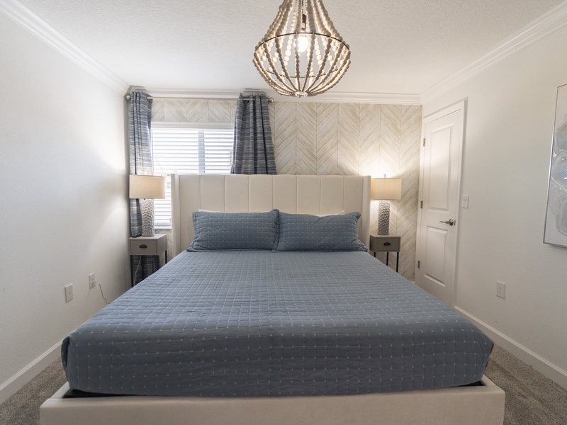 Relax in our high-quality beds after a long day at the parks.
