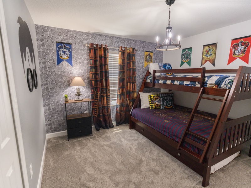 Experience the enchantment of the Wizarding World in our Harry Potter-themed room, perfect for fans of all ages!