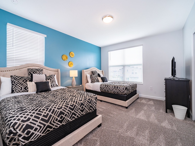 Relax in our high-quality beds after a long day at the parks.