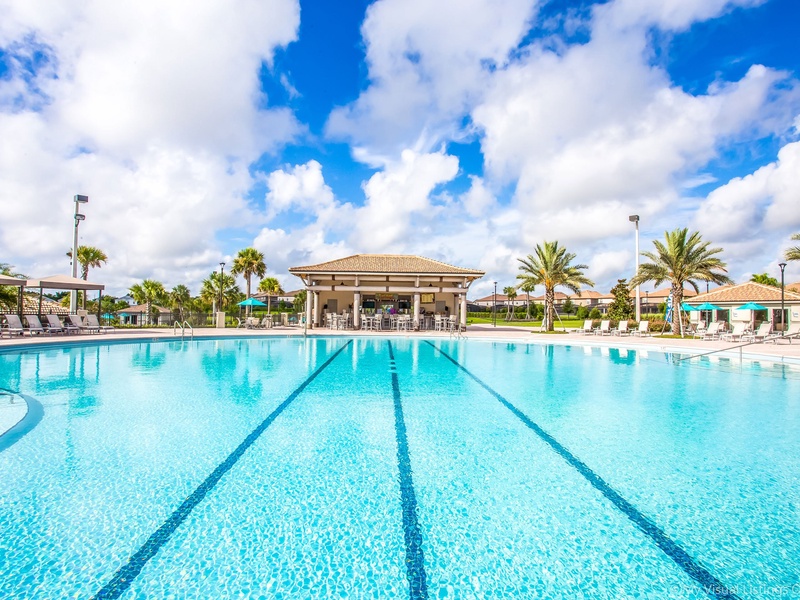 Located in Champions Gate Resort with a pool, water slides, mini golf, splash playground & more!