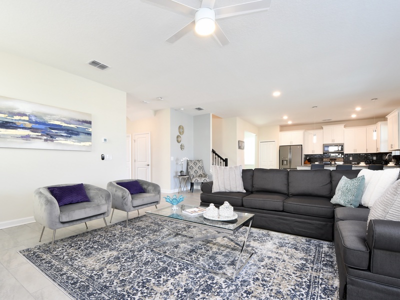 Enjoy a lovely movie night in our ample plush seating.