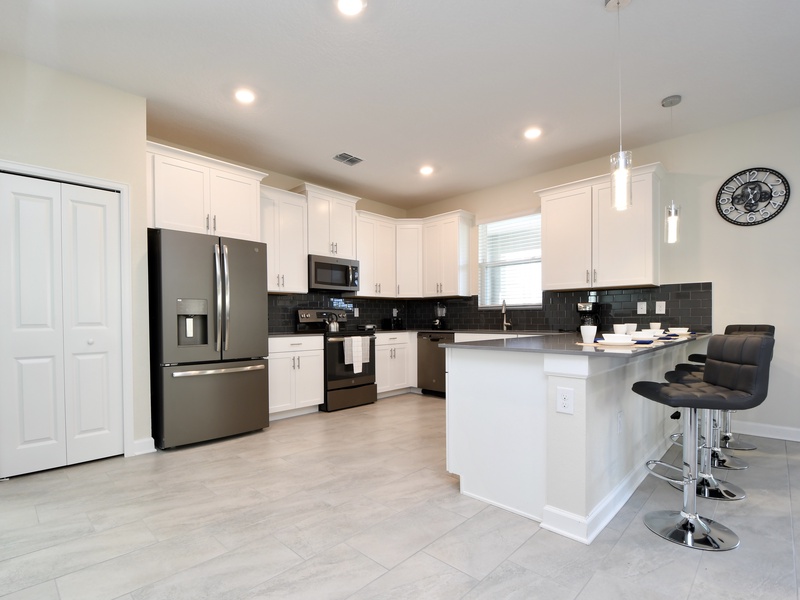 Our kitchen is fully equipped with all the essential appliances you need to prepare and enjoy your meals throughout the day.