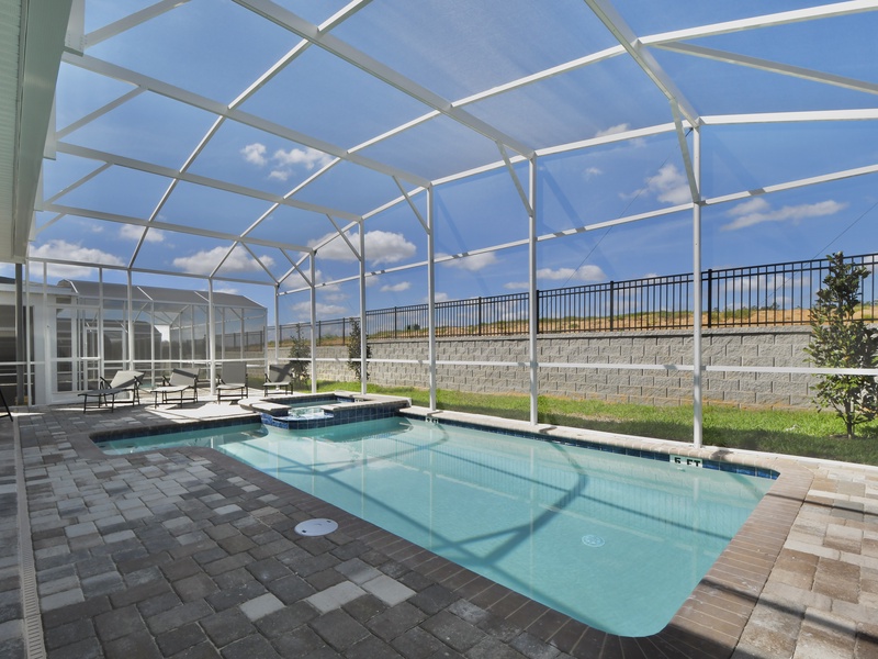After a long day at the parks, relax by the pool in our beautiful outdoor area.
