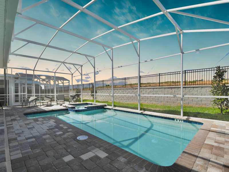 Soak up the beautiful Florida sunsets by your private pool.
