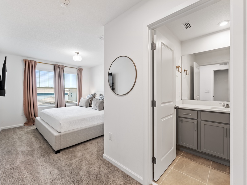 This room features its own private bathroom.