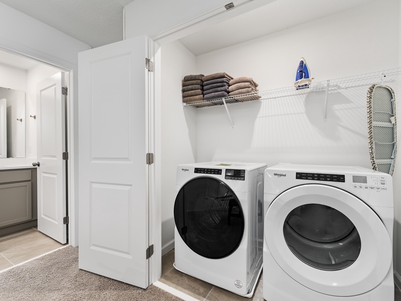 Need to do laundry? There is a washer and dryer at the unit.