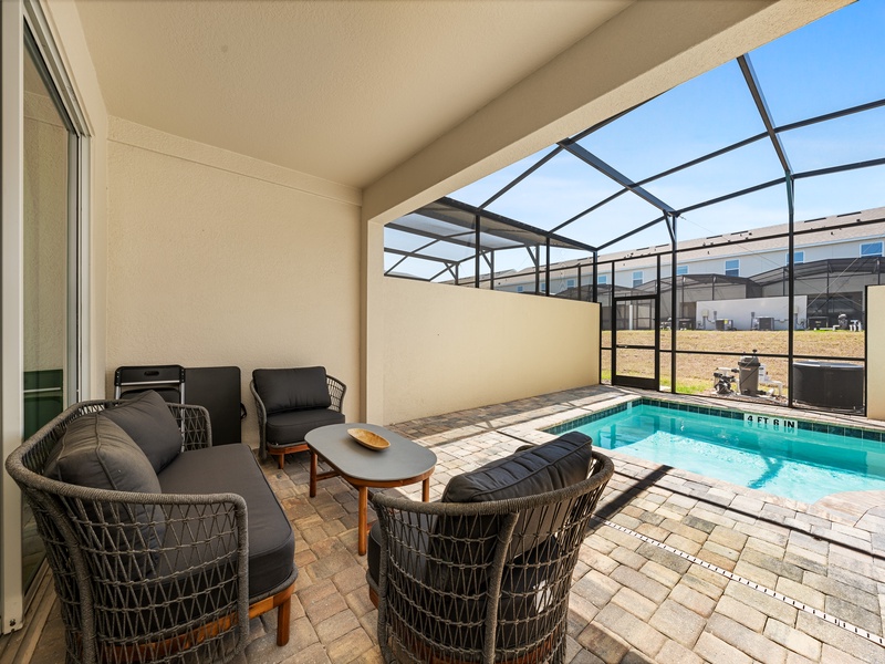 After a long day at the parks, relax by the pool in our beautiful outdoor area.