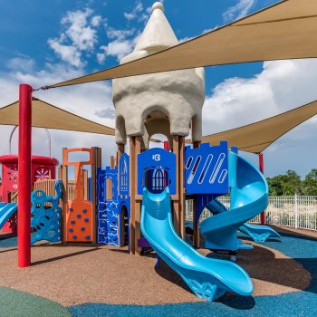 Little ones will love the outdoor playground designed for endless fun and adventure.