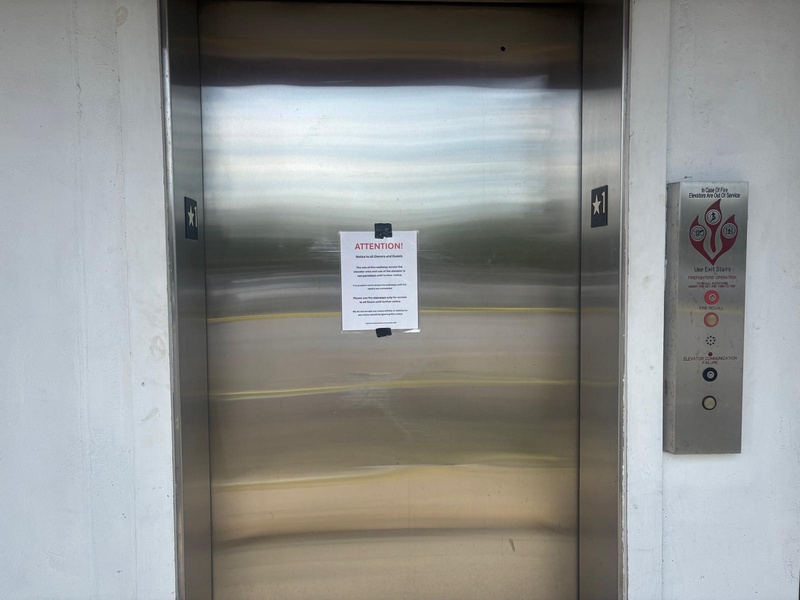 Note: Please note the elevator is currently out of order.