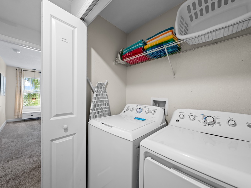 Need to do laundry? There is a washer and dryer at the unit.