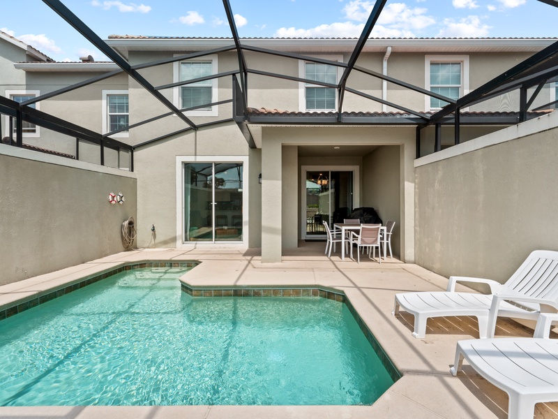 Dive into relaxation with your own private pool, perfect for cooling off under the Florida sun.