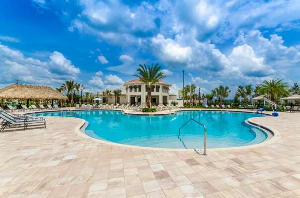 Need to cool down? Refresh by the resort's swimming pool.