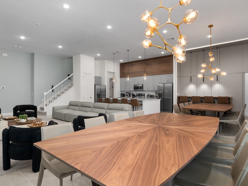 Perfect spaces for  for shared meals or meetings.