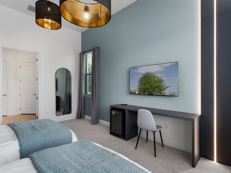 Each bedroom features comfortably appointed beds, a work desk, TV, digital lock, personal safe, mini bar and a private ensuite bathroom.