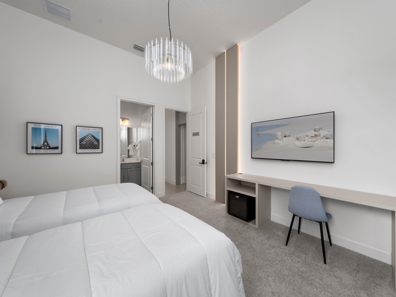 Each bedroom features comfortably appointed beds, a work desk, TV, digital lock, personal safe, mini bar and a private ensuite bathroom.