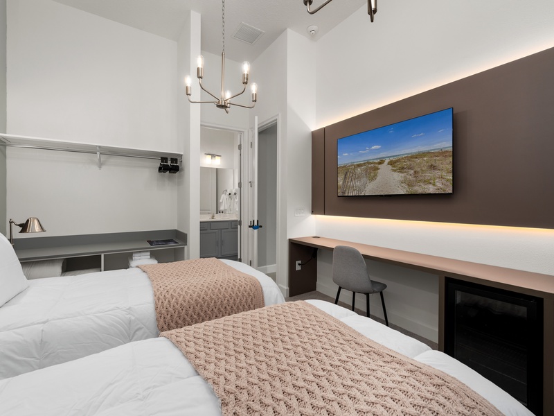 Each bedroom features comfortably appointed beds, a work desk, TV, digital lock, personal safe, mini bar and a private ensuite bathroom.