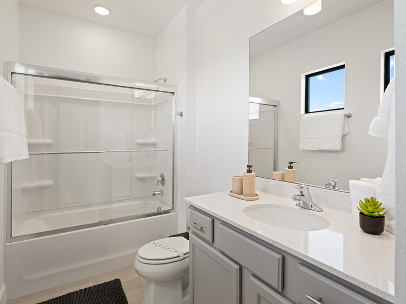 Beautiful, high-quality bathrooms with elegant finishes, designed for comfort and convenience.
