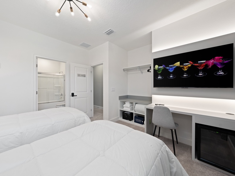 Each bedroom features comfortably appointed beds, a work desk, TV, digital lock, personal safe, mini bar and a private ensuite bathroom.