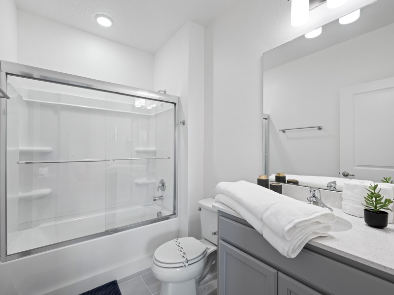 Beautiful, high-quality bathrooms with elegant finishes, designed for comfort and convenience.