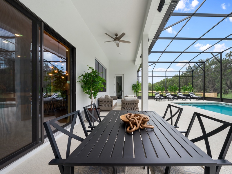 With the ideal outdoor space for al fresco meals and entertainment.