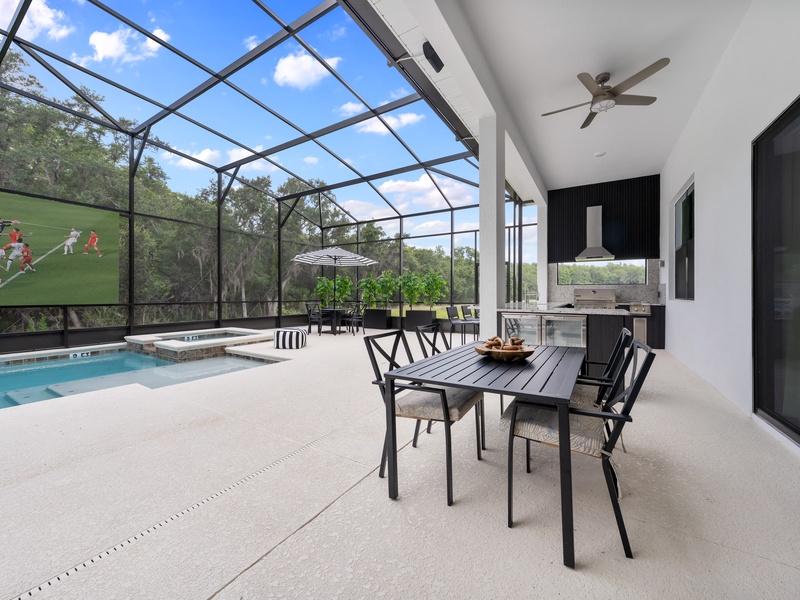 With the ideal outdoor space for al fresco meals and entertainment.